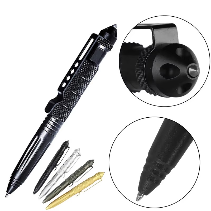 Pen Tactical Glass - Stylo tactique militaire en métal de