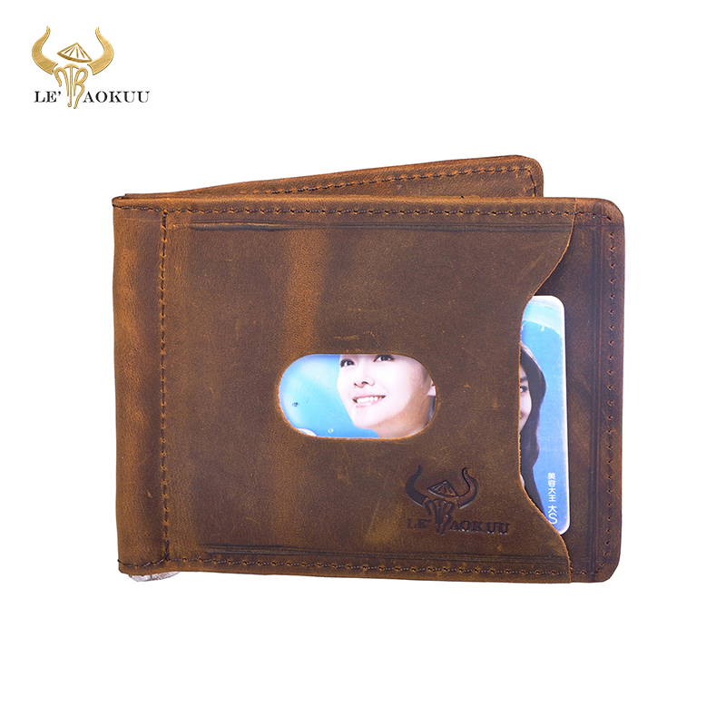 Money Clip Magnetic - Porte-monnaie magnétique en cuir pour hommes,