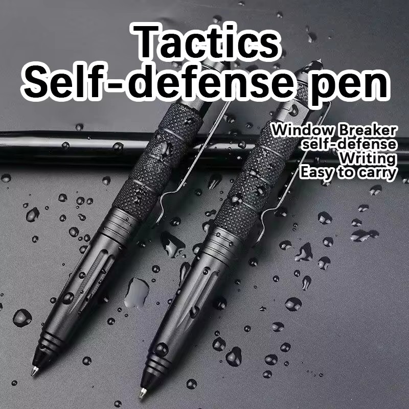 Pen Tactical Glass - Stylo tactique multifonction en alliage d'aluminium,