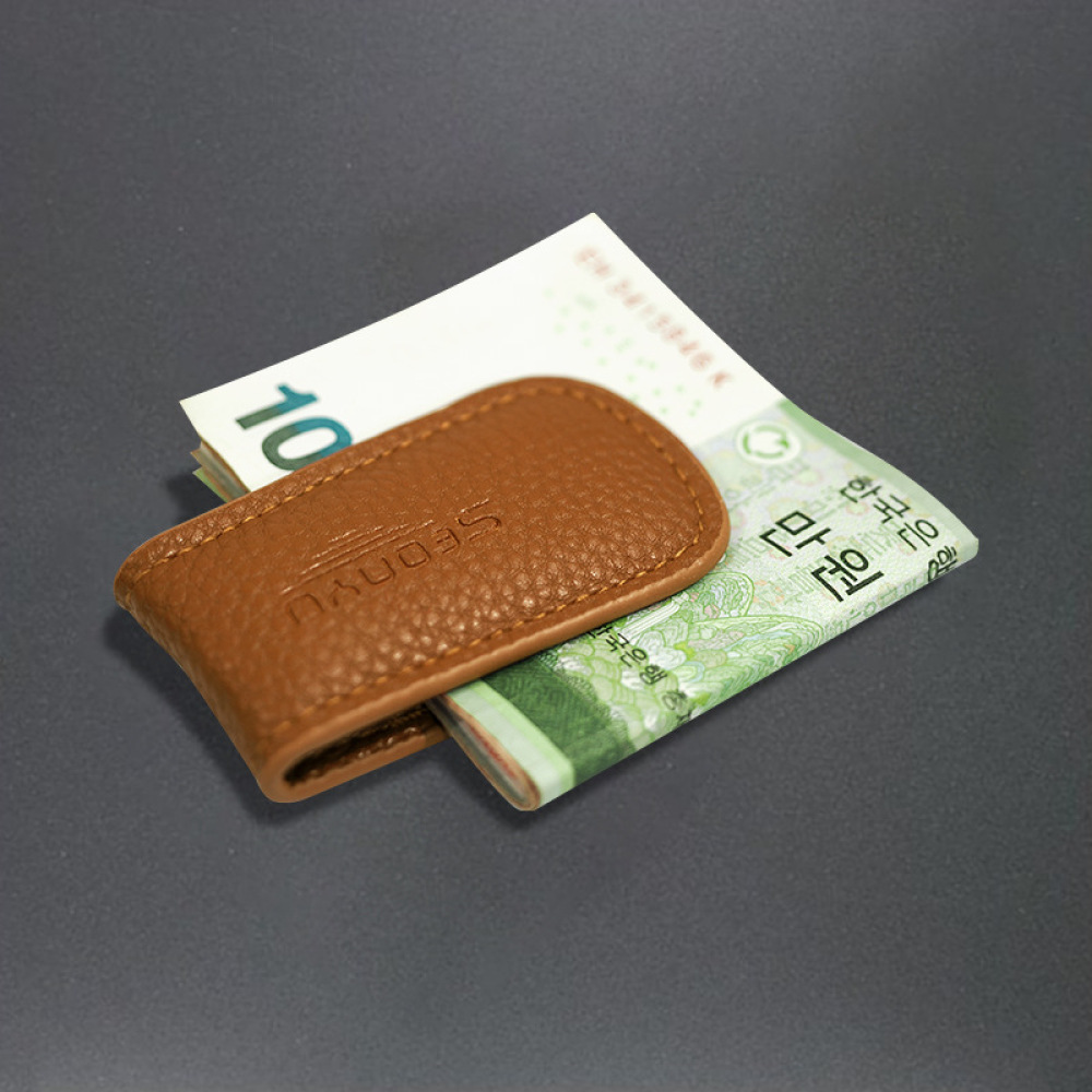 Money Clip Magnetic - Portefeuille magnétique en cuir de vachette