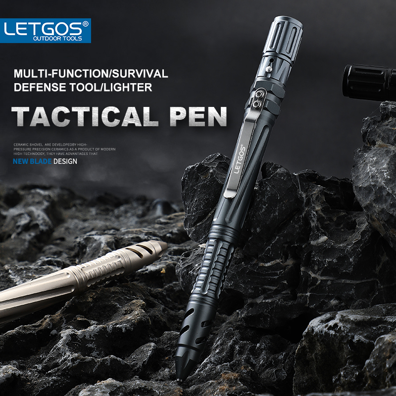 Pen Tactical Glass - Stylo tactique en acier tungstène LETGOS