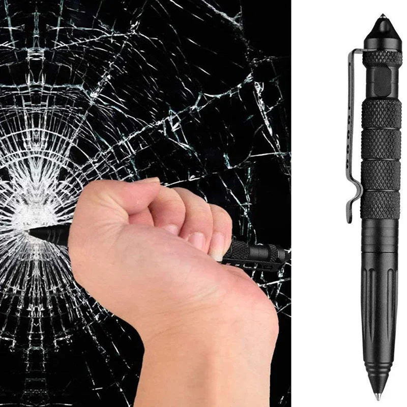 Pen Tactical Glass - Stylo tactique multifonctionnel en métal pour