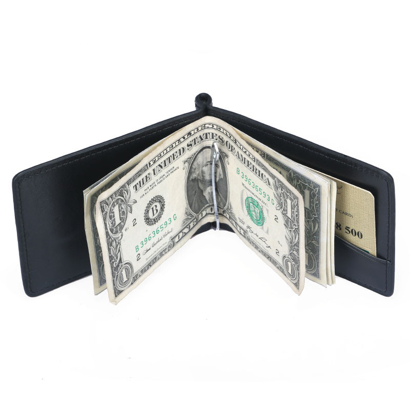 Money Clip Magnetic - Mini portefeuille en cuir avec pince