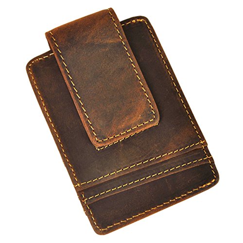 Portefeuille en cuir véritable - Money Clip Magnetic avis et prix